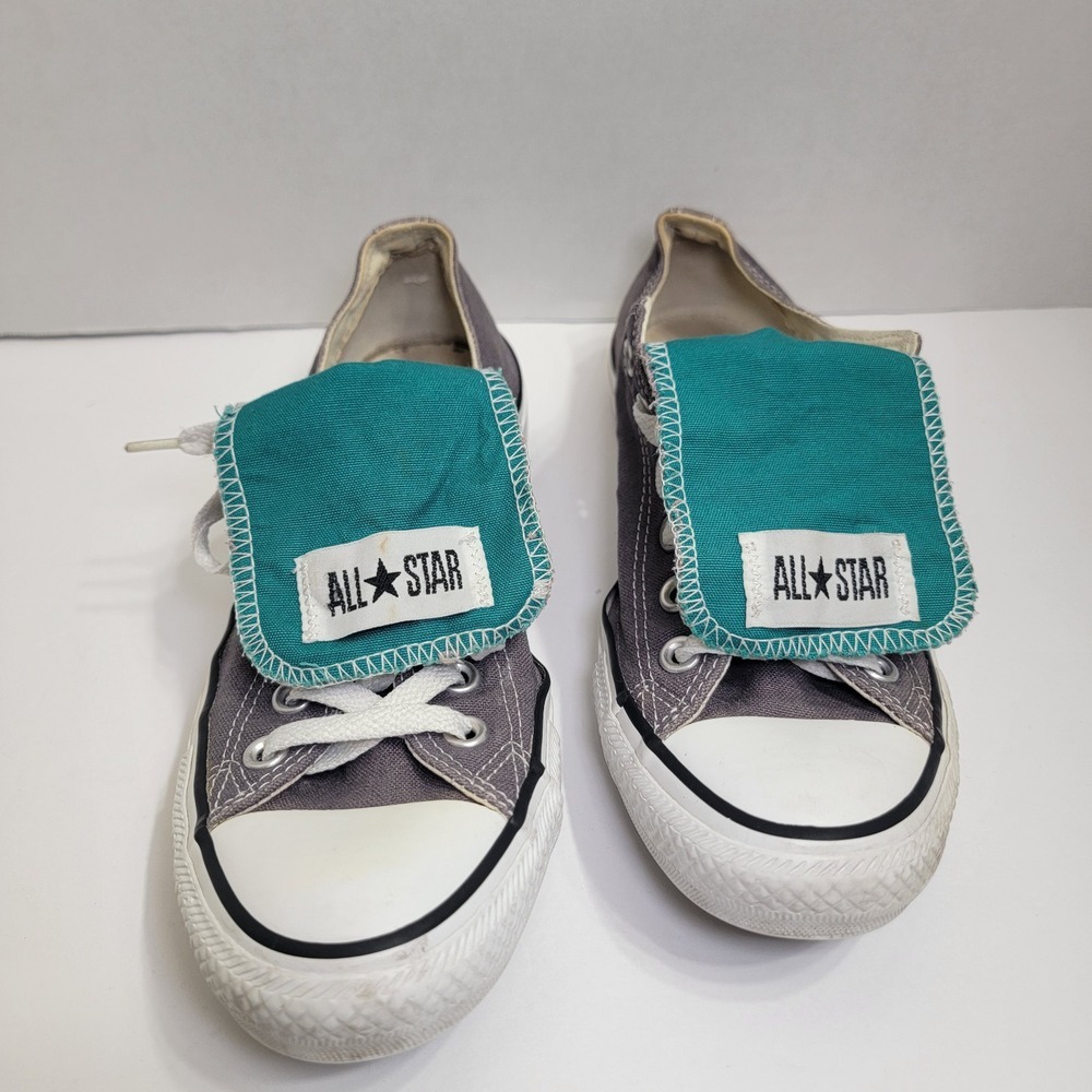 Converse All Star UNISEX extra Long snap tongue sz 6 men & sz 8 women gray Teal